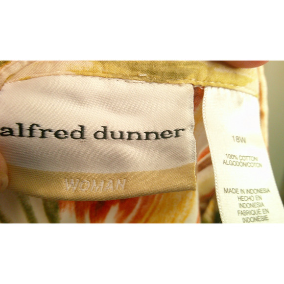 Alfred Dunner Woman 18W Button-down Long Sleeve Aztec Shirt Rust Olive Green - Picture 6 of 7